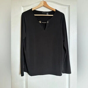 TAHARI Silver Clasp Top